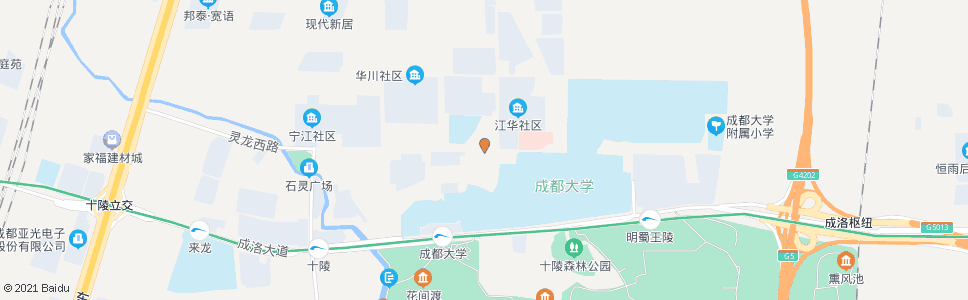 成都灵龙路江华路口_公交站地图_成都公交_妙搜公交查询2025