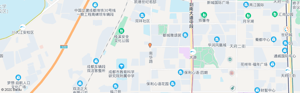 成都天府二街南华路口_公交站地图_成都公交_妙搜公交查询2025