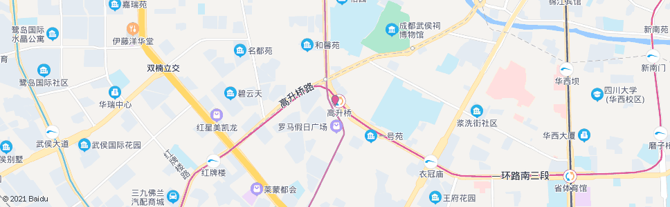 成都高升桥_公交站地图_成都公交_妙搜公交查询2025