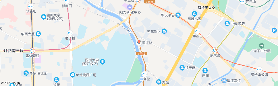 成都顺江路_公交站地图_成都公交_妙搜公交查询2025