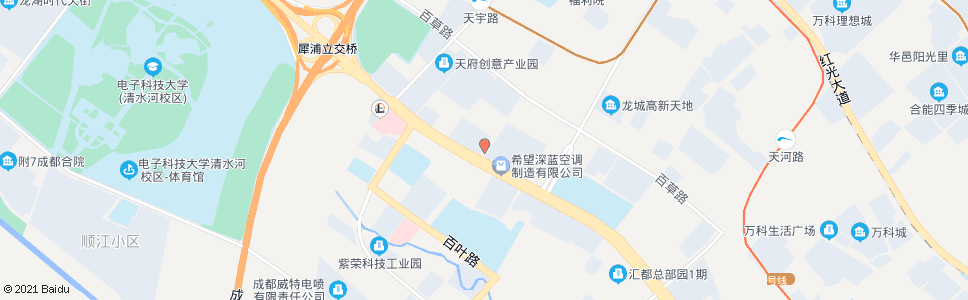 成都天虹路西芯大道口_公交站地图_成都公交_妙搜公交查询2025