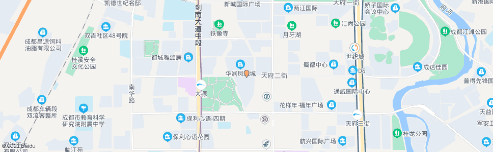 成都天府二街中_公交站地图_成都公交_妙搜公交查询2025