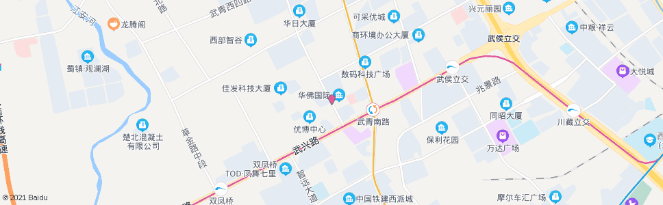 成都武兴四路_公交站地图_成都公交_妙搜公交查询2025