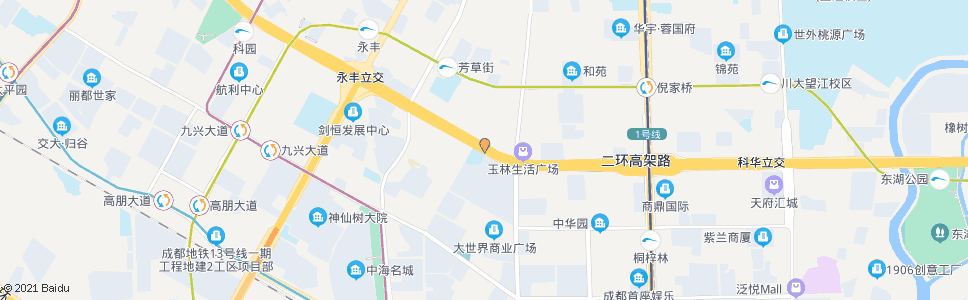 成都二环紫荆北路口_公交站地图_成都公交_妙搜公交查询2025