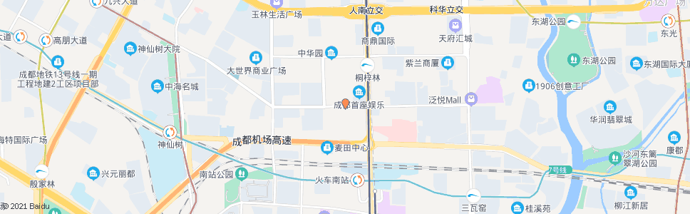 成都桐梓林南路中_公交站地图_成都公交_妙搜公交查询2025