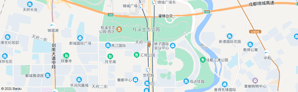 成都天府大道世纪城路口南_公交站地图_成都公交_妙搜公交查询2025