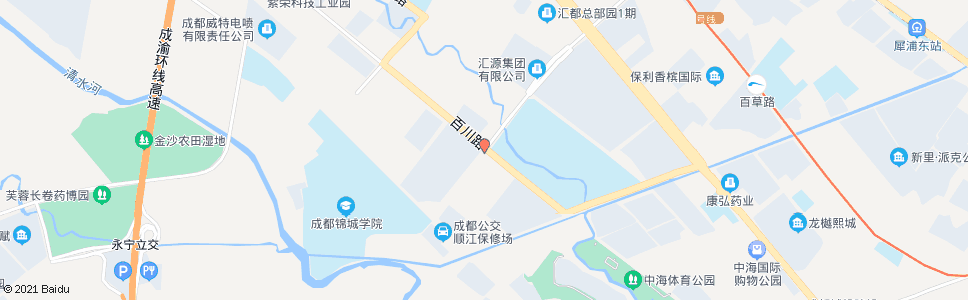 成都新业路百川路口_公交站地图_成都公交_妙搜公交查询2025