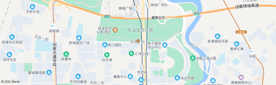 成都天府一街天府大道口_公交站地图_成都公交_妙搜公交查询2025