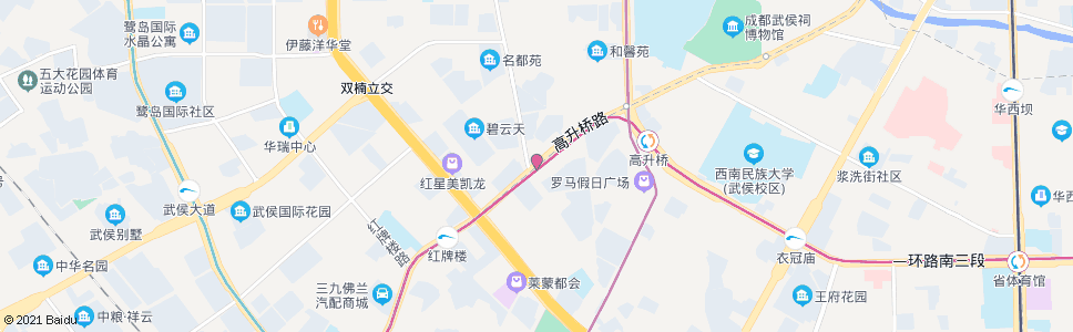 成都高升桥路东段_公交站地图_成都公交_妙搜公交查询2025