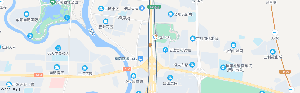 成都天府大道南段海昌北路口_公交站地图_成都公交_妙搜公交查询2025