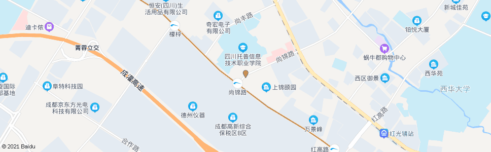 成都进出口加工区西区北门站_公交站地图_成都公交_妙搜公交查询2025