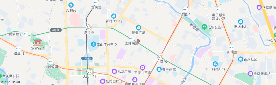 成都忠烈祠东街_公交站地图_成都公交_妙搜公交查询2025