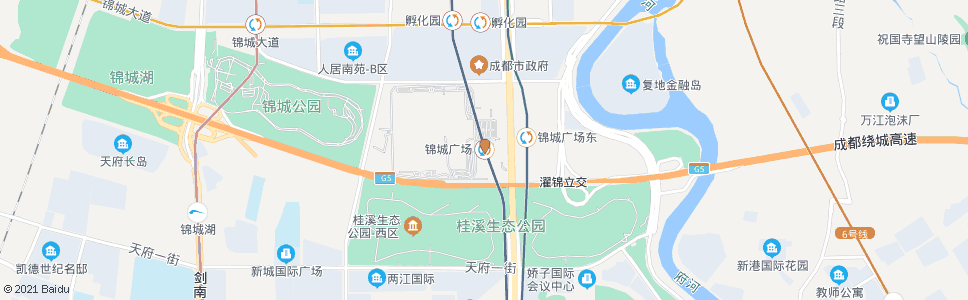 成都锦城广场站_公交站地图_成都公交_妙搜公交查询2025
