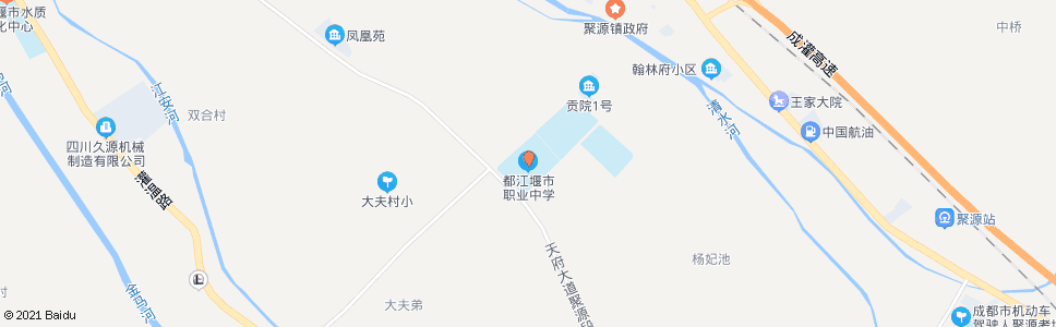 成都都江堰市职业中学_公交站地图_成都公交_妙搜公交查询2025