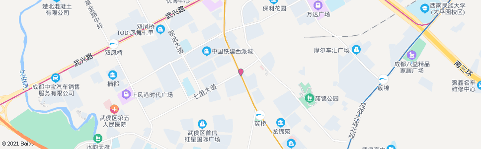 成都武侯大道七里大道路口_公交站地图_成都公交_妙搜公交查询2025