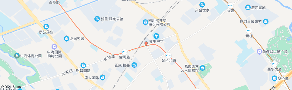 成都金周路金科西路口_公交站地图_成都公交_妙搜公交查询2025