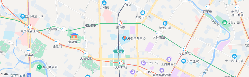 成都区体育中心_公交站地图_成都公交_妙搜公交查询2025