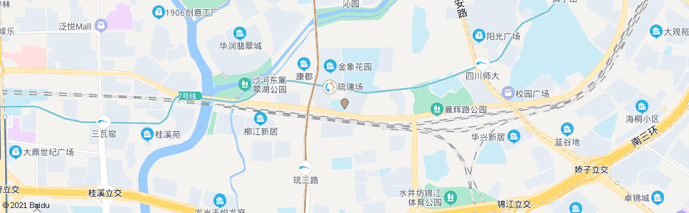 成都晨辉北路南_公交站地图_成都公交_妙搜公交查询2025