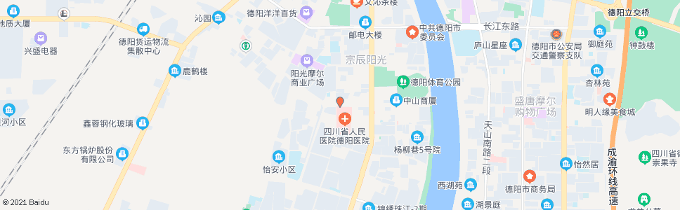 德阳市二医院_公交站地图_德阳公交_妙搜公交查询2025