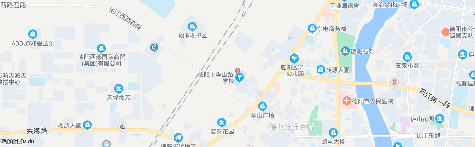 德阳华山路学校北门_公交站地图_德阳公交_妙搜公交查询2025