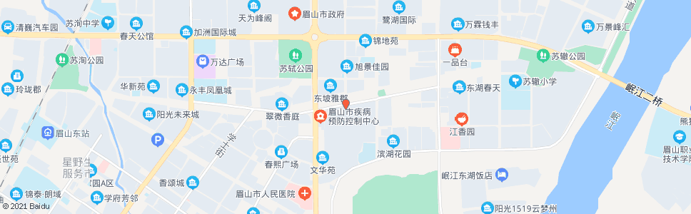 眉山旭光小区北门_公交站地图_眉山公交_妙搜公交查询2024