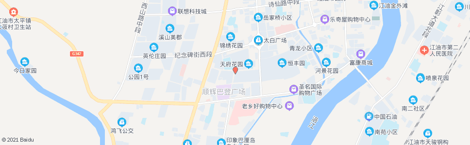 绵阳诗城小学_公交站地图_绵阳公交_妙搜公交查询2024