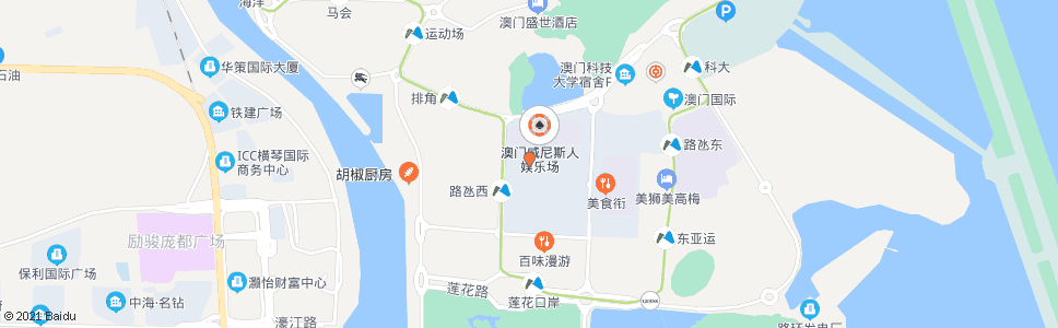 澳門竹灣燒烤公園_巴士站地圖_澳門巴士_妙搜巴士搜尋2024