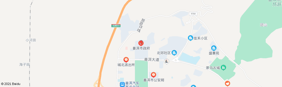 普洱市政府_公交站地图_普洱公交_妙搜公交查询2025