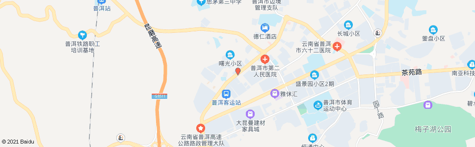 普洱曙光小区路口_公交站地图_普洱公交_妙搜公交查询2025