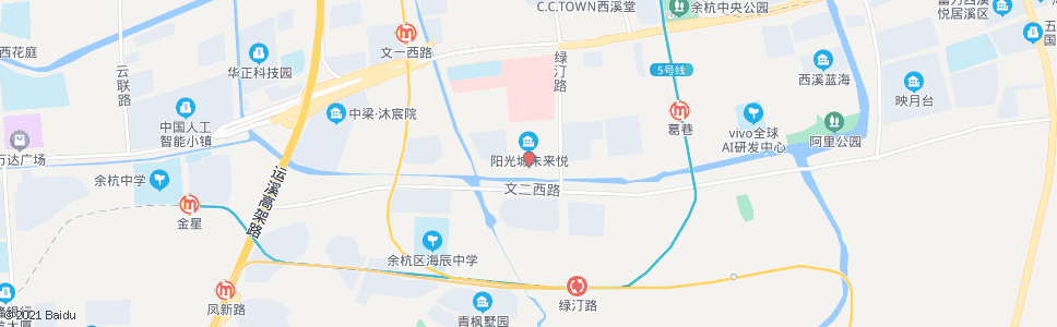 杭州闲富北路绿汀路口_公交站地图_杭州公交_妙搜公交查询2025