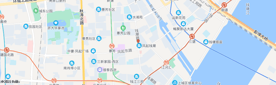 杭州钱潮路塘潮街口_公交站地图_杭州公交_妙搜公交查询2024