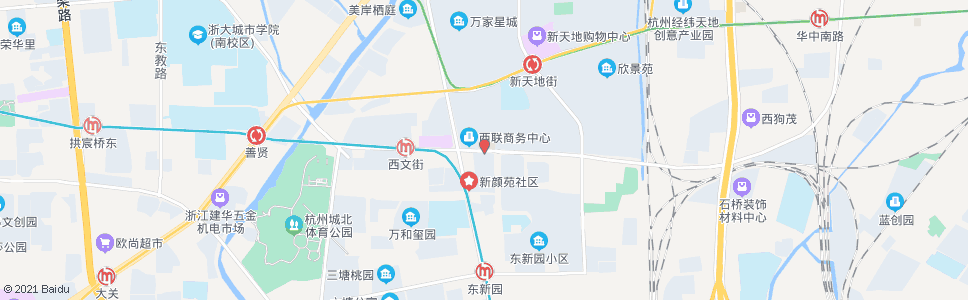 杭州沈家路东新路口_公交站地图_杭州公交_妙搜公交查询2025