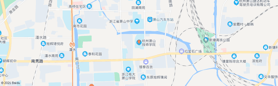 杭州萧山区技工学校(金家浜)_公交站地图_杭州公交_妙搜公交查询2025