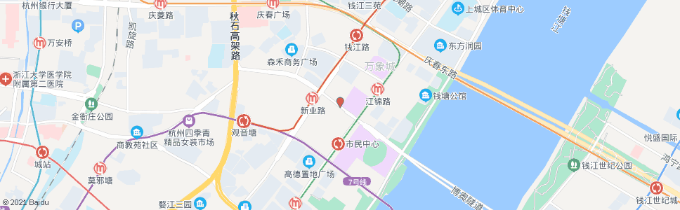 杭州民心路新业路口_公交站地图_杭州公交_妙搜公交查询2024