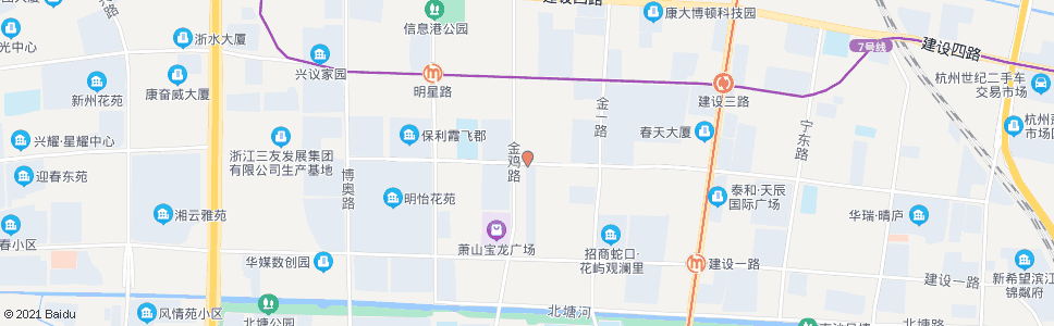 杭州建设二路金鸡路口_公交站地图_杭州公交_妙搜公交查询2024