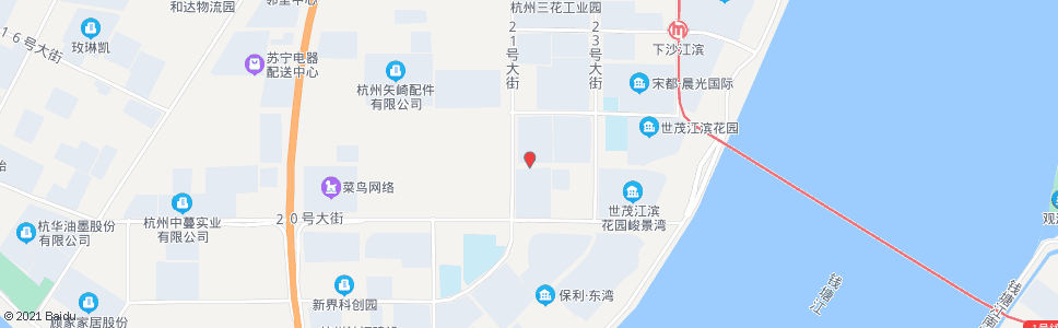 杭州十八号大街二十一号路口_公交站地图_杭州公交_妙搜公交查询2024