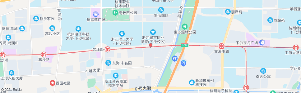 杭州二号大街文溯路口_公交站地图_杭州公交_妙搜公交查询2024