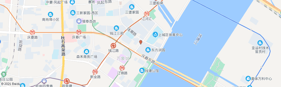 杭州富春路钱潮路口_公交站地图_杭州公交_妙搜公交查询2024