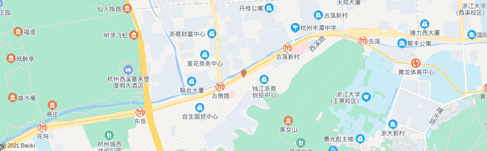 杭州天目山路古墩路口(BRT)_公交站地图_杭州公交_妙搜公交查询2024