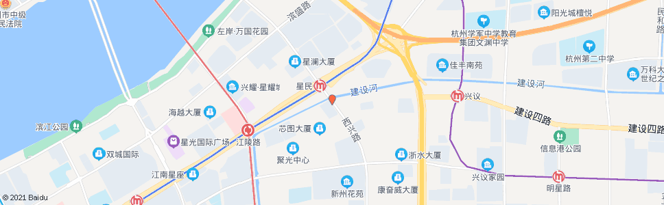 杭州西兴路物联网街口_公交站地图_杭州公交_妙搜公交查询2024