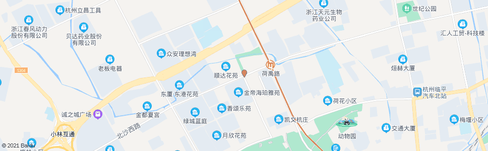 杭州北沙路雨荷路口_公交站地图_杭州公交_妙搜公交查询2025