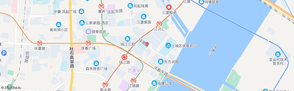 杭州钱潮路钱江路口_公交站地图_杭州公交_妙搜公交查询2024