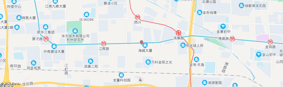 杭州滨康路西陵路口(曹家章)_公交站地图_杭州公交_妙搜公交查询2024