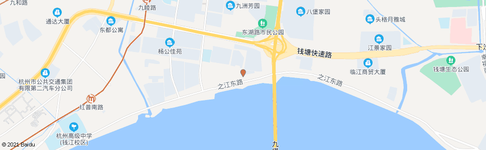 杭州海益路之江东路口_公交站地图_杭州公交_妙搜公交查询2025