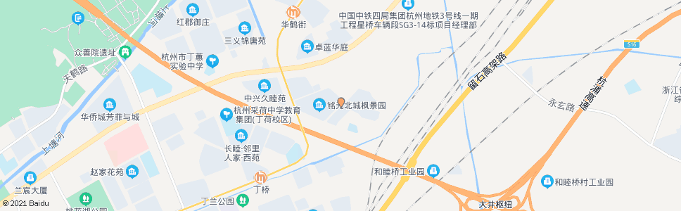 杭州白马庄街华鹤街口_公交站地图_杭州公交_妙搜公交查询2024