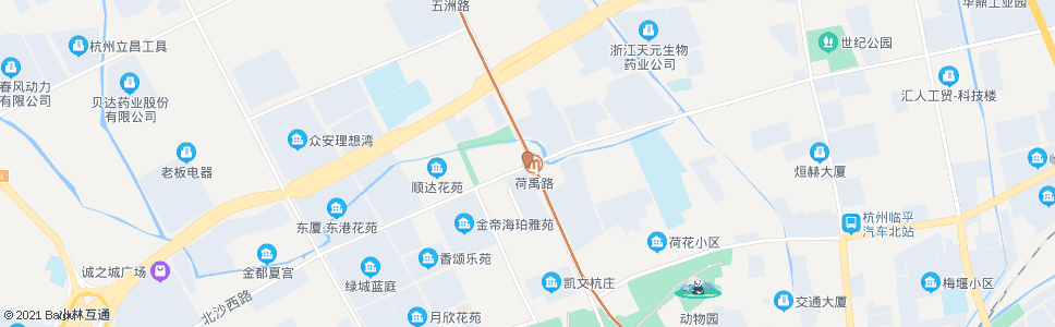 杭州荷禹路北沙路口_公交站地图_杭州公交_妙搜公交查询2025