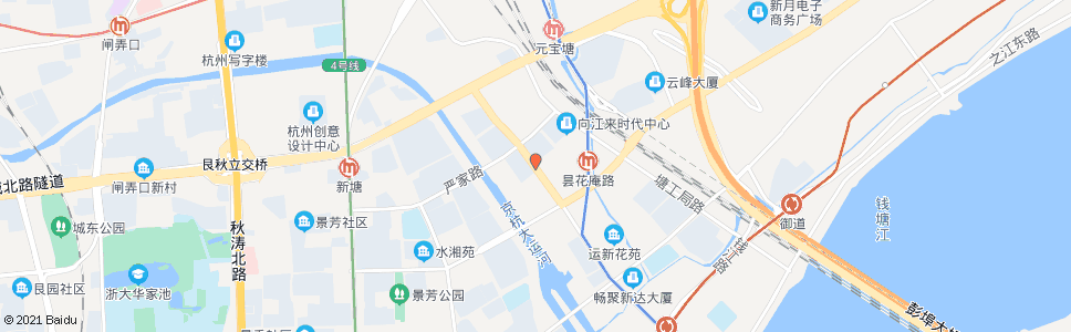 杭州运河东路严家路口_公交站地图_杭州公交_妙搜公交查询2025