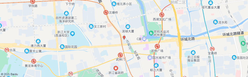 杭州延安新村(南)_公交站地图_杭州公交_妙搜公交查询2025