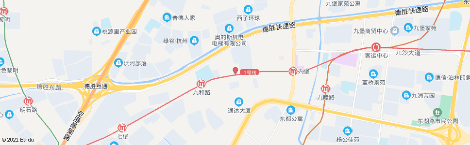 杭州九和路九环路口_公交站地图_杭州公交_妙搜公交查询2025