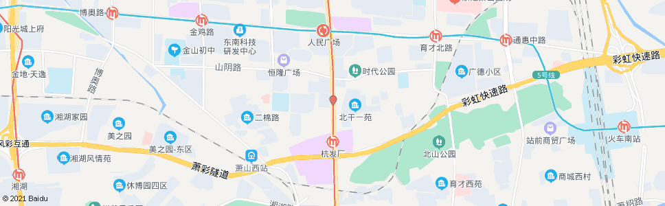 杭州市心路北干一苑路口_公交站地图_杭州公交_妙搜公交查询2024